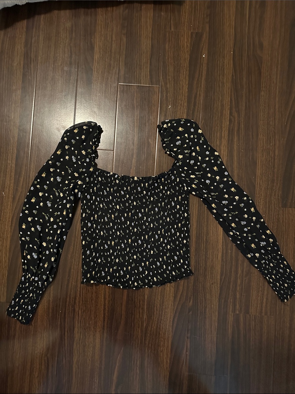 Reformation Pinto Smocked Puff Sleeve Jolene Top - small - Picture 3 of 6
